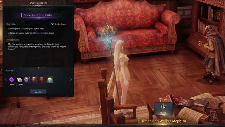 This is the third quest received from Dimension Walker Mephito on the Distorted Island - Lost Ark: Secrets of the Cube - how to complete? - Quests - Lost Ark Guide