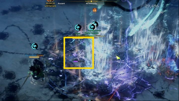 Some special boss attacks can petrify your allies - these attacks are indicated by the blue color - Lost Ark: Sea of Indolence - boss, how to beat? - Abyssal Dungeon - Lost Ark Guide