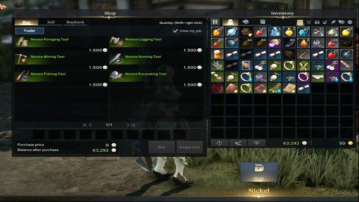 Basic tools can be purchased at the store - however, they may seem a bit expensive for a beginning player - Lost Ark: Crafting tools and the differences between them - Trade Skills - Lost Ark Guide