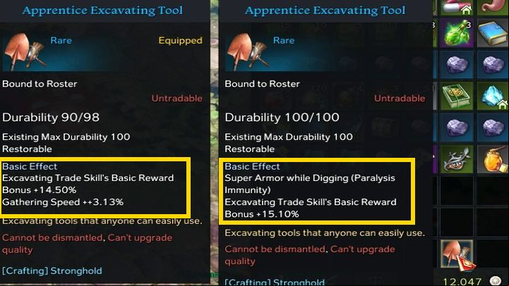 Tools of the same level are different from each other - Lost Ark: Crafting tools and the differences between them - Trade Skills - Lost Ark Guide