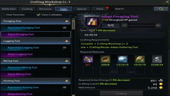 The tools of higher levels are meant for experienced players - Lost Ark: Crafting tools and the differences between them - Trade Skills - Lost Ark Guide