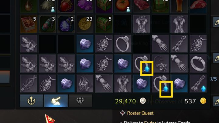 If you don't know what to select and what to dismantle, simply look at the little blue arrows next to the items - Lost Ark: Beginners guide - Basics - Lost Ark Guide