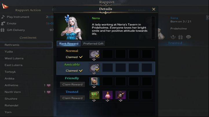 Relationship rewards are a good way to get silver, as long as you don't spend money on relationship items. - Lost Ark: Rapport and Affection - Adventurers Tome - Lost Ark Guide