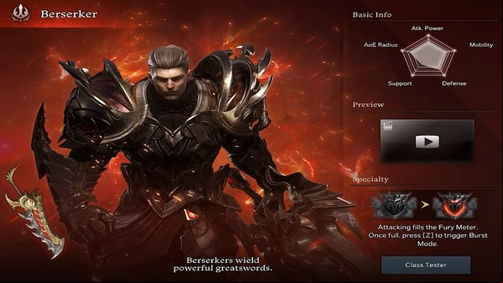 The Berserker is a balanced fighter with great offense and solid defense - Lost Ark: Berserker (Warrior) - character class - Warrior - Lost Ark Guide