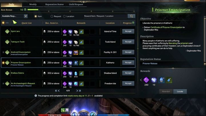 Prisoners Emancipation is an optional quest on Kalthertz island - Lost Ark: Prisoners Emancipation - how to complete? - Unas Tasks - Lost Ark Guide