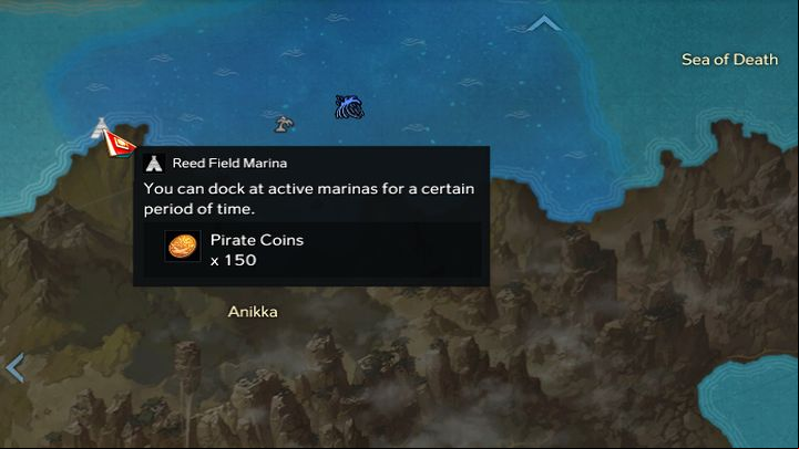 The points marked with a tent icon - Marinas - let you repair your ship without stopping at a harbor - Lost Ark: Sailing - Ships - Lost Ark Guide