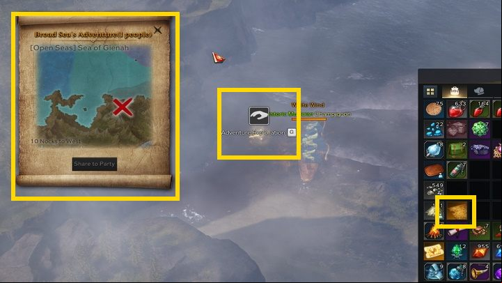 Sometimes you will get sea maps(Secret Map on yellow background) - Lost Ark: Secret Dungeons and Treasure Maps - Basics - Lost Ark Guide