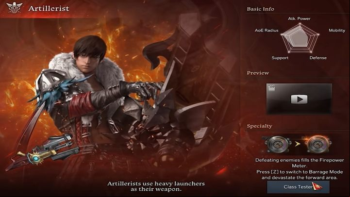 The Artillerist is yet another Advanced Class that uses firearms - Lost Ark: Artillerist (Gunner) - character class - Gunner - Lost Ark Guide
