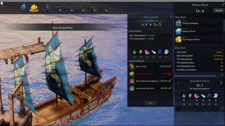 You can upgrade your ships at any port - Lost Ark: Ship - how to upgrade? - Ships - Lost Ark Guide