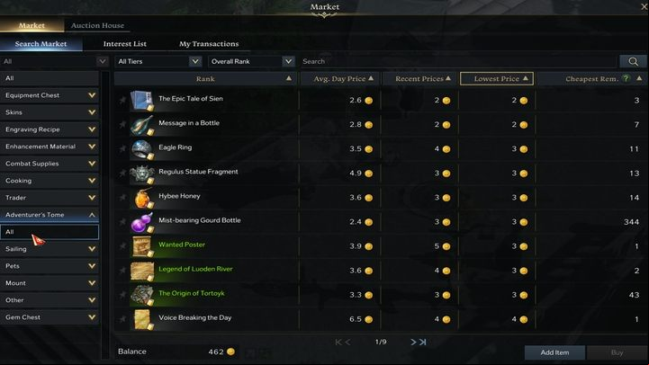 Note: the market also offers items required for Adventurer's Tome progression - Lost Ark: Auction House and the Market - Basics - Lost Ark Guide