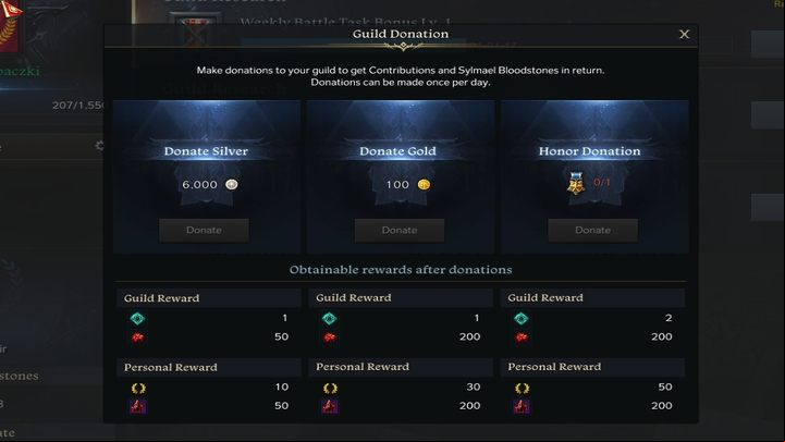 You can your guild with daily donations - Lost Ark: Guilds - Basics - Lost Ark Guide