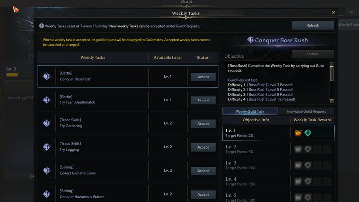 These are the tasks the guild offers to its - Lost Ark: Guilds - Basics - Lost Ark Guide