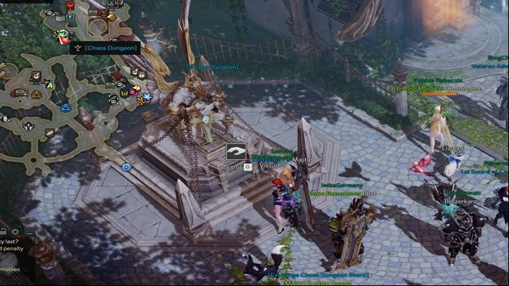 You start the game by finding a statue in one of the major cities and interacting with it - Lost Ark: Chaos Dungeons - Activities after level 50 - Lost Ark Guide