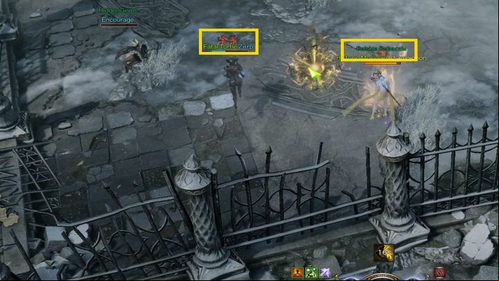 Curse markers are visible above the mana bar and above the players' heads - Lost Ark: Necromancers Origin - boss, how to beat? - Abyssal Dungeon - Lost Ark Guide