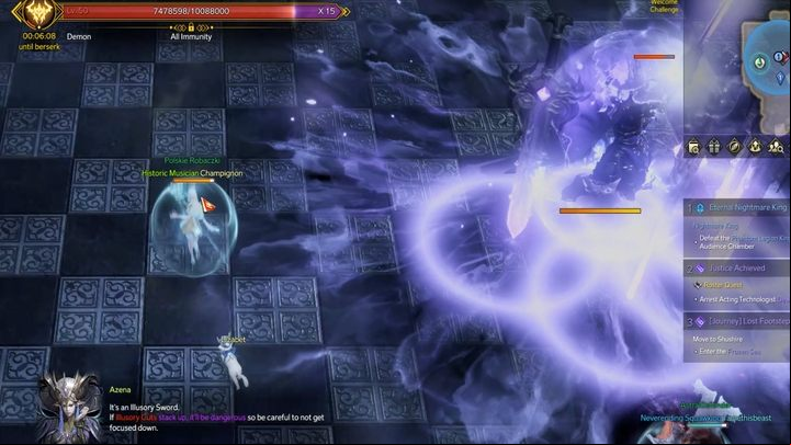 A special attack will be activated in the second stage of the fight, when the boss has 16 health bars, and again when he reaches 6 health bars - Lost Ark: Hall of the Twisted Warlord - boss, how to beat? - Abyssal Dungeon - Lost Ark Guide