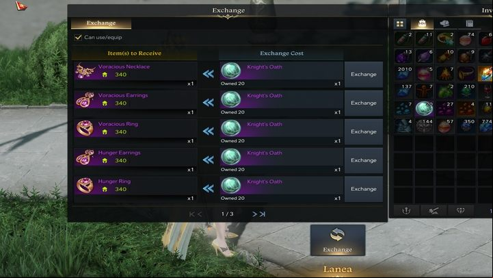 For Tier 1, these are Knigt's Oath and Elemental Stones - Lost Ark: Informations - Abyssal Dungeon - Lost Ark Guide