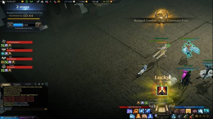 Inside the Cube, you do challenges in random arenas and with random buffs - Lost Ark: Cube - what is it? - Activities after level 50 - Lost Ark Guide