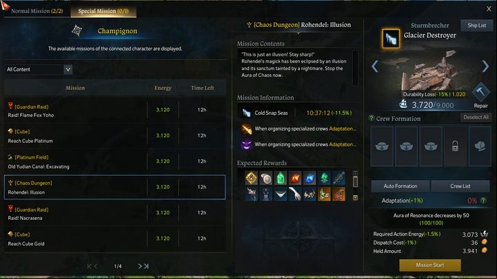 These missions cost about 3k of Stronghold energy, and the rewards depend on which expedition you choose - Lost Ark: Dispatch (Expeditions) - Special Missions - Activities after level 50 - Lost Ark Guide