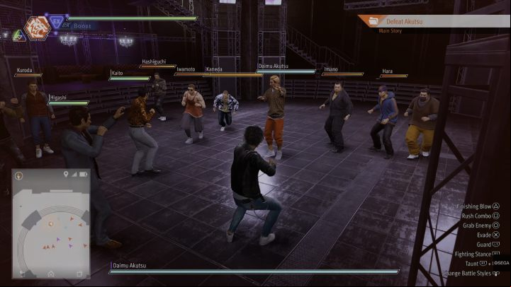 After the cutscene, another battle against Akutsu and RK will begin - Lost Judgment: Chapter 11 Undercover - walkthrough - Main Storyline - Lost Judgment Guide