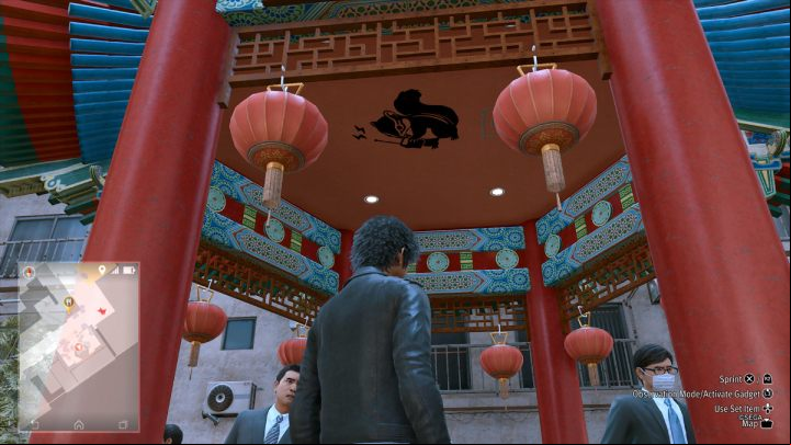 The 15th picture is in front of a restaurant in Chinatown - Lost Judgment: Squirrel search Chinatown - all squirrels, map - Ijincho - Lost Judgment Guide