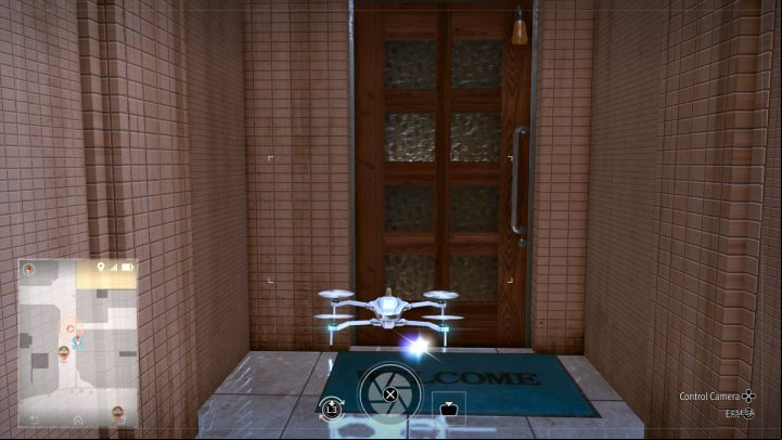 Use the drone to pick up the Elegant Paint that is lying on the mat under the door - Lost Judgment: Squirrel search Isezaki Road - all squirrels, map - Ijincho - Lost Judgment Guide