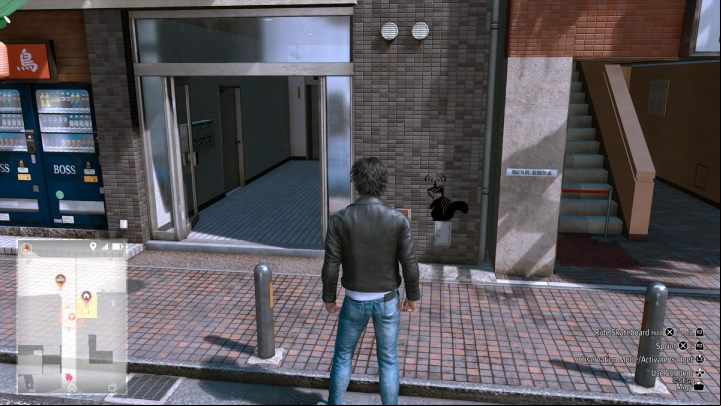 The 23rd image is located on the wall just inside the entrance to the Yokohama 99 office - Lost Judgment: Squirrel search Isezaki Road - all squirrels, map - Ijincho - Lost Judgment Guide