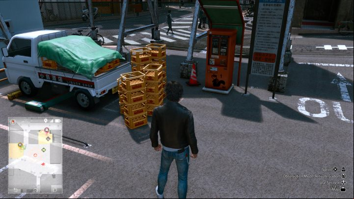 The 38th image is located in the E Shichifuku Street parking lot - Lost Judgment: Squirrel search E Shichifuku - all squirrels, map - Kamurocho - Lost Judgment Guide