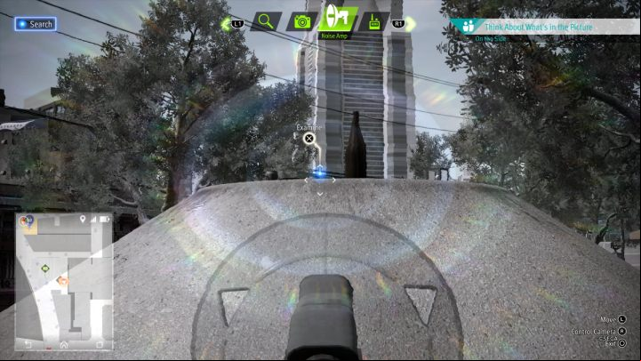 Next, using the Noise Amp, investigate the sound coming from the top of the concrete dome - Lost Judgment: Big Squirrels Dont Cry - walkthrough - Side Cases - Lost Judgment Guide