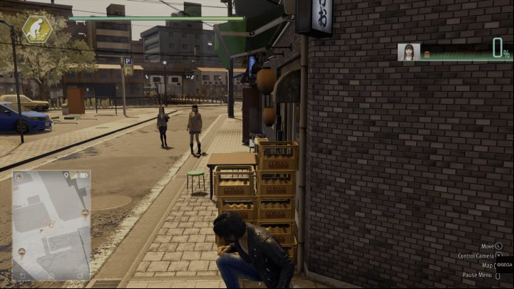 In search mode, follow the girl until she leads you to a checkpoint near the parking lot - Lost Judgment: Dance Club - walkthrough - School Stories - Lost Judgment Guide