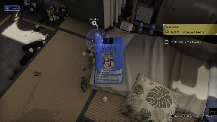 When examining the cigarettes, look closely at the top left corner of the pack - Lost Judgment: Chapter 8 Phantom of Ijincho - walkthrough - Main Storyline - Lost Judgment Guide