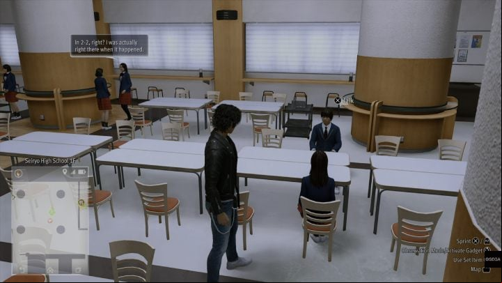 Beat another team in an official game, then go to the 1st floor of the school and talk to a club member sitting in the cafeteria - Lost Judgment: Robotics Club - walkthrough - School Stories - Lost Judgment Guide