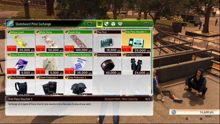 During skateboard races, while skateboarding, and in skateboarding missions, you collect points you can then exchange for interesting rewards - Lost Judgment: Skaters - walkthrough - School Stories - Lost Judgment Guide