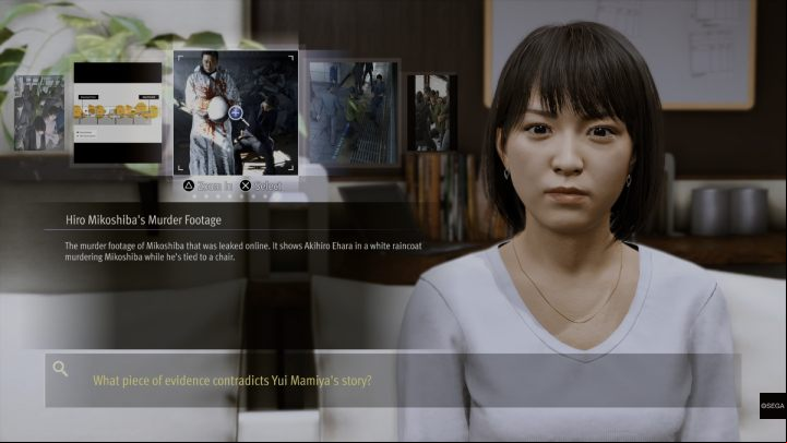 When talking to Yui Mamiya, select the murder video - Lost Judgment: Chapter 5 Double Jeopardy - walkthrough - Main storyline walkthrough - Lost Judgment game guide