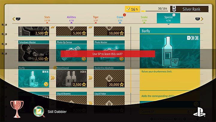 How to unlock: Unlock 30 skills - Lost Judgment: Trophies - list - Appendix - Lost Judgment Guide
