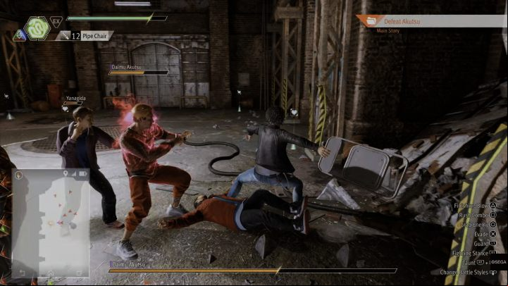 Use the items around the warehouse to overpower the opponent - Lost Judgment: Chapter 7 Blindsided - walkthrough - Main Storyline - Lost Judgment Guide