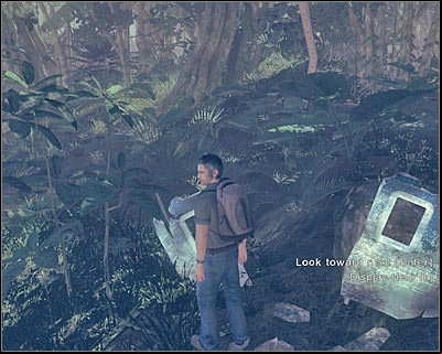 Once the black smoke has left, exit the hideout and examine the new fragment of the plane - A New Day III - 1x02 - A New Day - Lost: Via Domus - Game Guide and Walkthrough