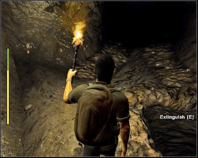 to extinguish your torch each time you hear bats flying towards you - Via Domus V - 1x03 - Via Domus - Lost: Via Domus - Game Guide and Walkthrough
