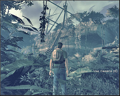 You won't have to explore this area more carefully, because the ship is surrounded by bushes and trees, so you wouldn't be allowed to travel too far - Hotel Persephone IV - 1x05 - Hotel Persephone - Lost: Via Domus - Game Guide and Walkthrough