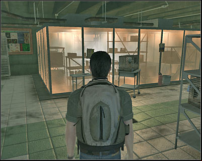 You've got two choices here - you can use a second exit (it's to your left) or you can go back to the main corridor the same way you came before - Worth A Thousand Words II - 1x07 - Worth A Thousand Words - Lost: Via Domus - Game Guide and Walkthrough