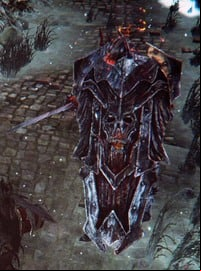 The shieldmaster is one of two demons that hide behind a large shield - Opponents | Combat - Combat - Lords of the Fallen 2014 Game Guide & Walkthrough