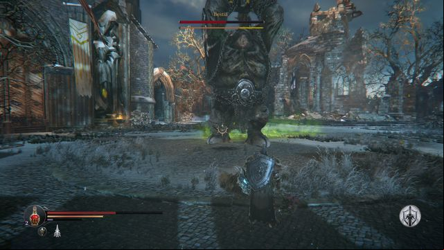 The Boss a moment before the powerful strike. - The Beast - Keystone | Bosses - Bosses - Lords of the Fallen 2014 Game Guide & Walkthrough