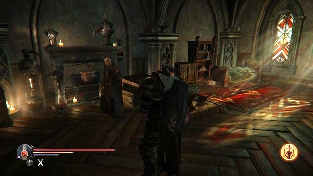 You meet the monk later on, at the Citadel. - Keystone - The Wounded Monk | Side quests - Side quests - Lords of the Fallen 2014 Game Guide & Walkthrough