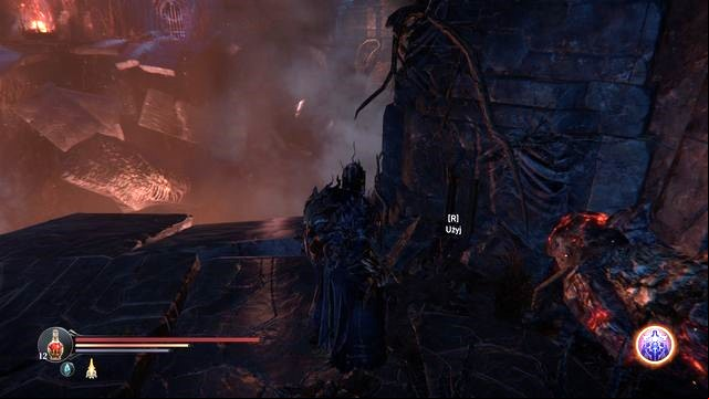 The lever that opens the grate at the other side. - The Chamber of Lies - The Unity Staff | Side quests - Side quests - Lords of the Fallen 2014 Game Guide & Walkthrough