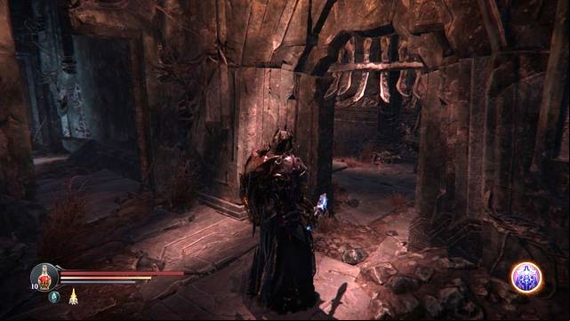 Hold the head like a weapon to open the grate on the balcony. - The Chamber of Lies - The Unity Staff | Side quests - Side quests - Lords of the Fallen 2014 Game Guide & Walkthrough
