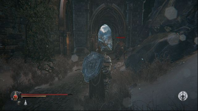 The gate that you can turn left, in front of and set the stack on fire. If you go ahead, you will find Kaslo. - Find Kaslo - follow up | Keystone - Keystone - Lords of the Fallen 2014 Game Guide & Walkthrough