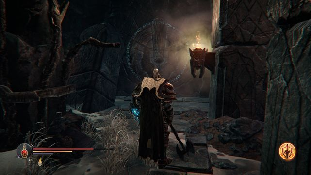 You open the gate by shooting the gauntlet at it. - Entering with Yetka | The Temple - another visit - The Temple - another visit - Lords of the Fallen 2014 Game Guide & Walkthrough