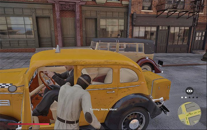 The last way of stealing a vehicle is to throw drivers out of their vehicles - Mafia Definitive Edition: Vehicles - how to steal them? - FAQ - Mafia Definitive Edition Guide, Walkthrough