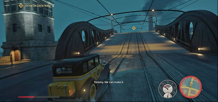 As you travel to Little Italy, pay attention to the red icons of the vehicles on the mini-map - these are gangsters patrolling the area - Mafia Definitive Edition: An Offer You Cant Refuse - walkthrough - Walkthrough - Mafia Definitive Edition Guide, Walkthrough
