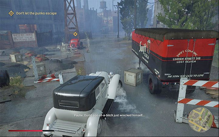 During this pursuit, you don't have to get closer to the fleeing bandits in order to start shooting at them - Mafia Definitive Edition: Better Get Used to It - walkthrough - Walkthrough - Mafia Definitive Edition Guide, Walkthrough