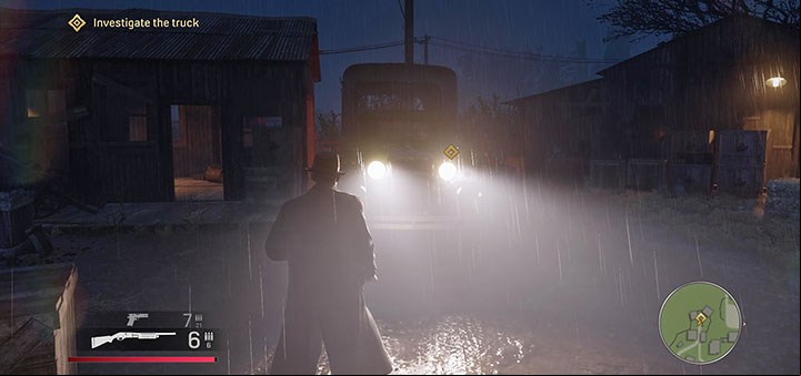 Following the main path will get you near a truck that has its lights on - Mafia Definitive Edition: A Trip to the Country - walkthrough - Walkthrough - Mafia Definitive Edition Guide, Walkthrough